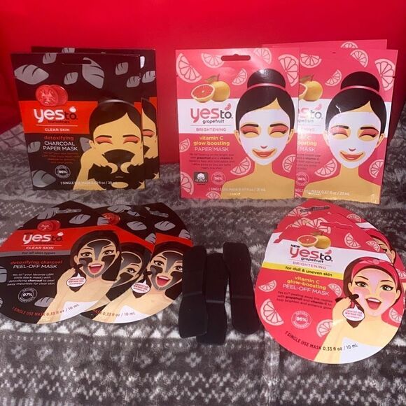 YES to Masking Kit 12pc set Charcoal & Grapefruit all in one masking kit - Picture 2 of 7